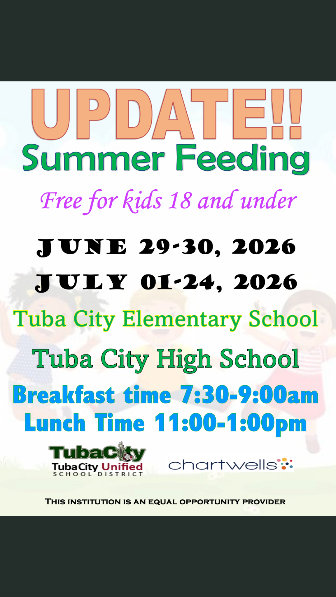 Revised Summer 2026 Feeding